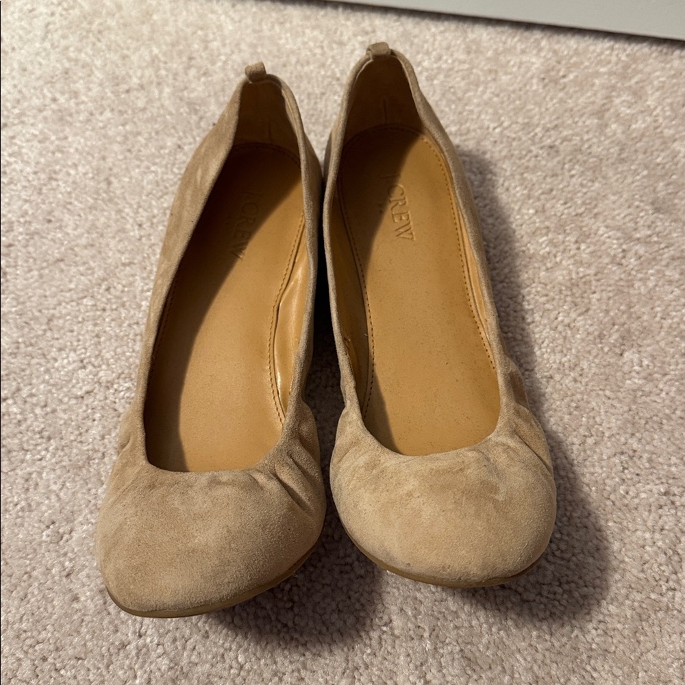 J. Crew Beige Suede Flats